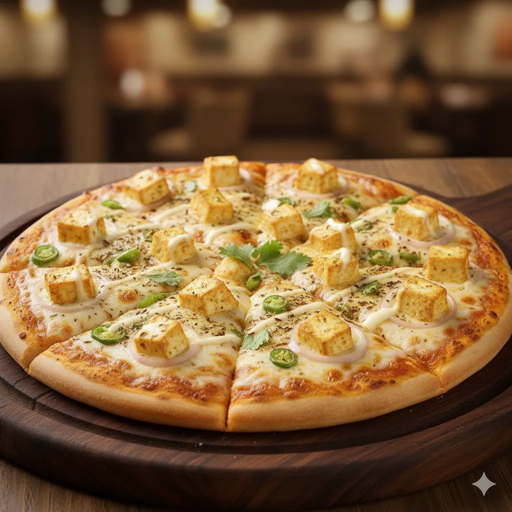 Paneer onion pizza